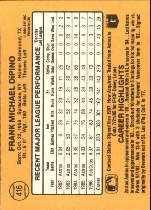 A7218- 1987 Donruss Baseball Cards 248-497 +Rookies -You Pick- 10+ FREE US SHIP - Picture 339 of 501