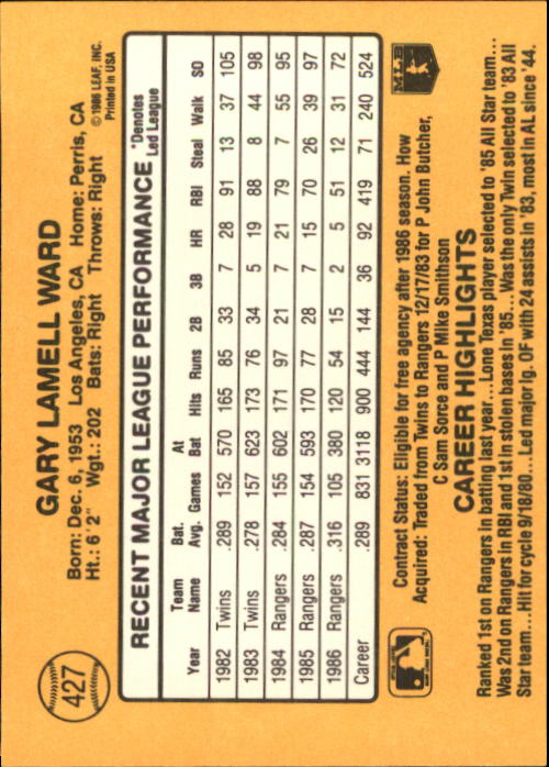 A7218- 1987 Donruss Baseball Cards 248-497 +Rookies -You Pick- 10+ FREE US SHIP - Picture 361 of 501