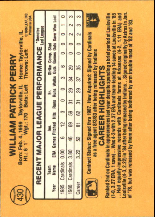 A7218- 1987 Donruss Baseball Cards 248-497 +Rookies -You Pick- 10+ FREE US SHIP - Picture 367 of 501