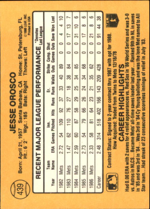 A7218- 1987 Donruss Baseball Cards 248-497 +Rookies -You Pick- 10+ FREE US SHIP - Picture 385 of 501