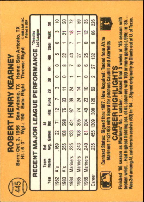 A7218- 1987 Donruss Baseball Cards 248-497 +Rookies -You Pick- 10+ FREE US SHIP - Picture 397 of 501