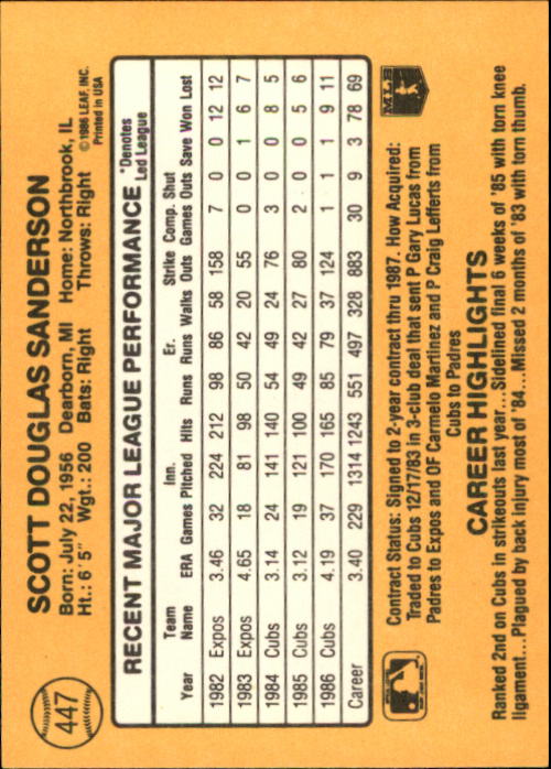 A7218- 1987 Donruss Baseball Cards 248-497 +Rookies -You Pick- 10+ FREE US SHIP - Picture 401 of 501