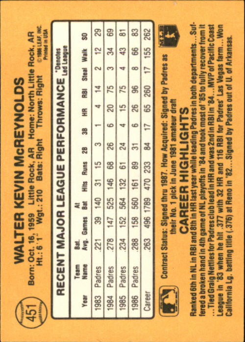 A7218- 1987 Donruss Baseball Cards 248-497 +Rookies -You Pick- 10+ FREE US SHIP - Picture 409 of 501
