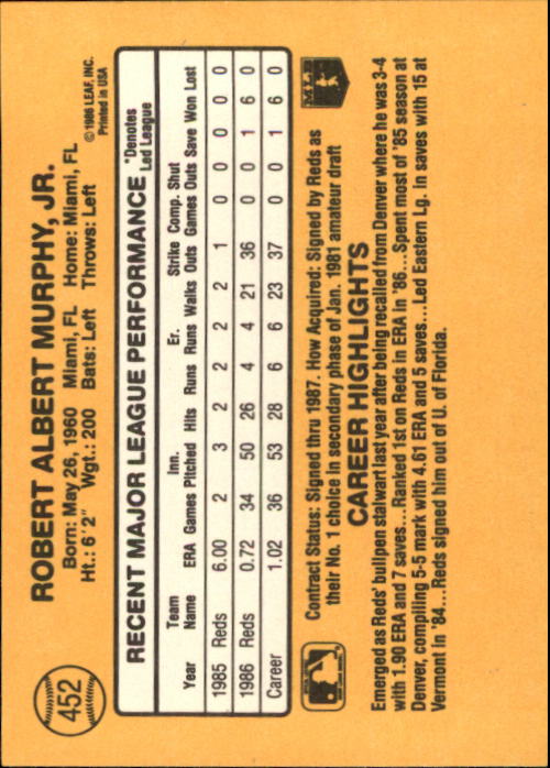 A7218- 1987 Donruss Baseball Cards 248-497 +Rookies -You Pick- 10+ FREE US SHIP - Picture 411 of 501
