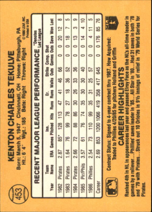 A7218- 1987 Donruss Baseball Cards 248-497 +Rookies -You Pick- 10+ FREE US SHIP - Picture 413 of 501