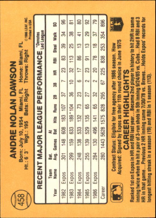 A7218- 1987 Donruss Baseball Cards 248-497 +Rookies -You Pick- 10+ FREE US SHIP - Picture 423 of 501