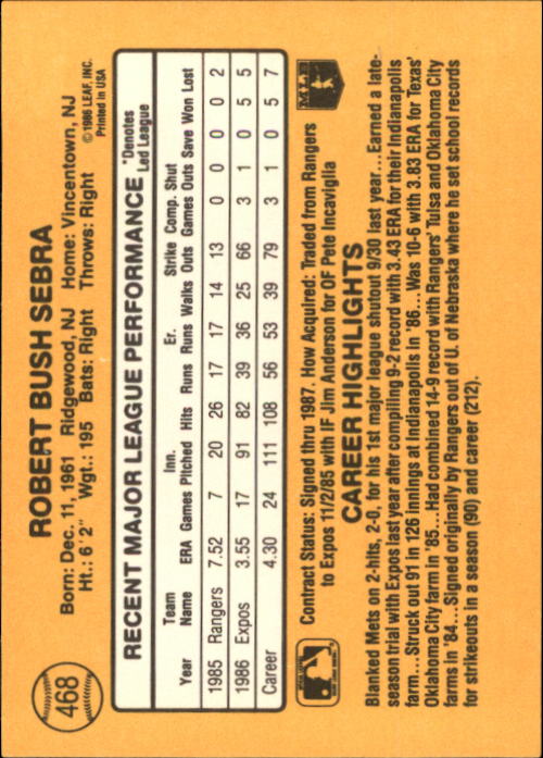 A7218- 1987 Donruss Baseball Cards 248-497 +Rookies -You Pick- 10+ FREE US SHIP - Picture 443 of 501
