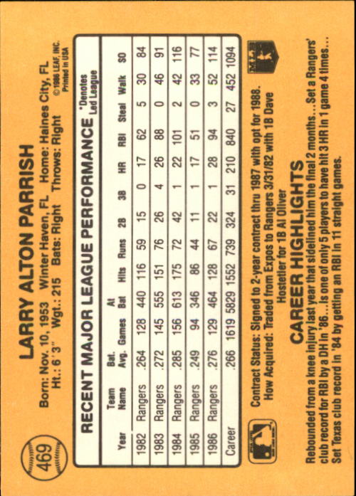 A7218- 1987 Donruss Baseball Cards 248-497 +Rookies -You Pick- 10+ FREE US SHIP - Picture 445 of 501