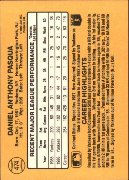 A7218- 1987 Donruss Baseball Cards 248-497 +Rookies -You Pick- 10+ FREE US SHIP - Picture 455 of 501
