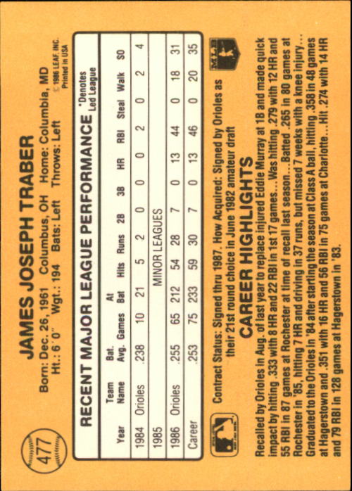 A7218- 1987 Donruss Baseball Cards 248-497 +Rookies -You Pick- 10+ FREE US SHIP - Picture 461 of 501