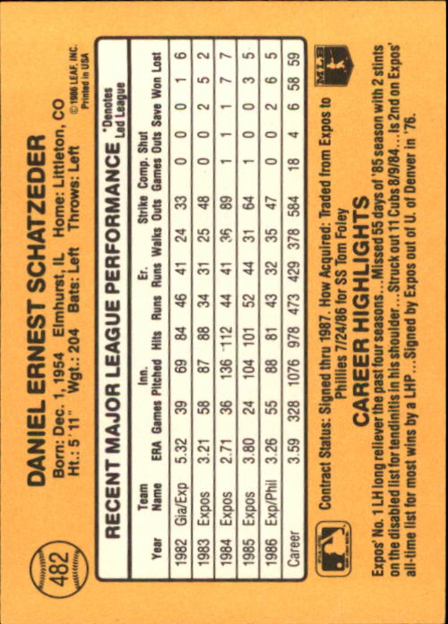 A7218- 1987 Donruss Baseball Cards 248-497 +Rookies -You Pick- 10+ FREE US SHIP - Picture 471 of 501