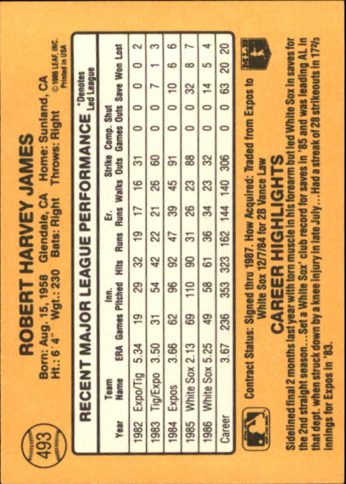 A7218- 1987 Donruss Baseball Cards 248-497 +Rookies -You Pick- 10+ FREE US SHIP - Picture 493 of 501