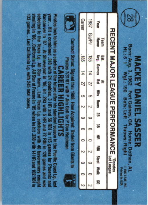 thumbnail 57  - A9178- 1988 Donruss Baseball Cards 1-250 +Rookies -You Pick- 10+ FREE US SHIP