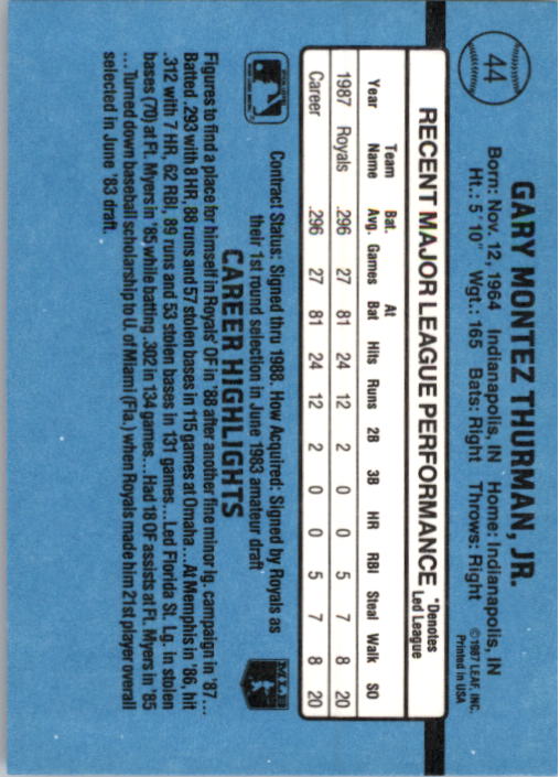 thumbnail 89  - A9178- 1988 Donruss Baseball Cards 1-250 +Rookies -You Pick- 10+ FREE US SHIP