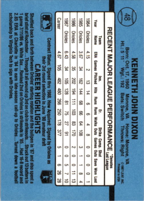thumbnail 95  - 1988 Donruss Baseball (Cards 1-200) (Pick Your Cards)