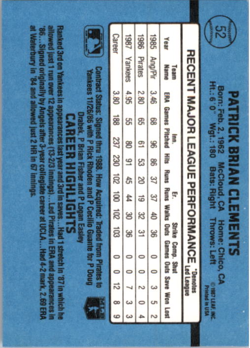thumbnail 105  - A9178- 1988 Donruss Baseball Cards 1-250 +Rookies -You Pick- 10+ FREE US SHIP