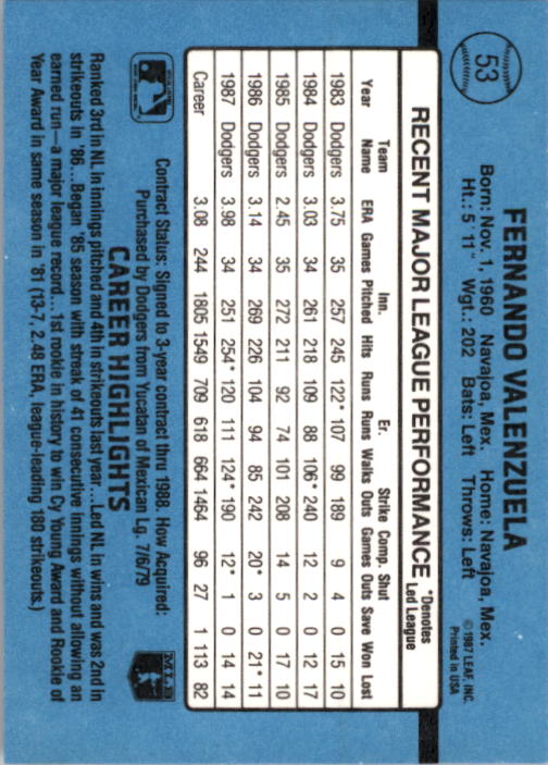 thumbnail 107  - A9178- 1988 Donruss Baseball Cards 1-250 +Rookies -You Pick- 10+ FREE US SHIP