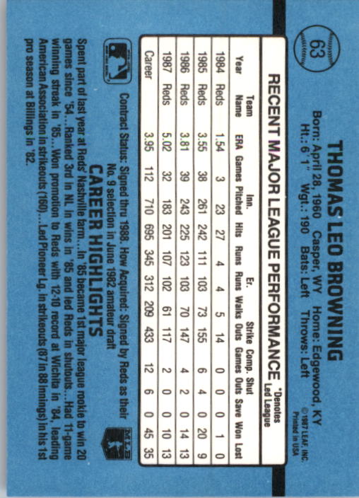 thumbnail 117  - 1988 Donruss Baseball Card Pick 1-248