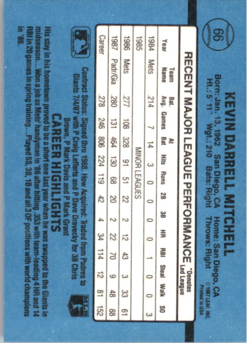 thumbnail 133  - A9178- 1988 Donruss Baseball Cards 1-250 +Rookies -You Pick- 10+ FREE US SHIP