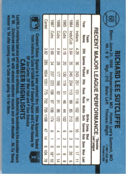 thumbnail 137  - A9178- 1988 Donruss Baseball Cards 1-250 +Rookies -You Pick- 10+ FREE US SHIP