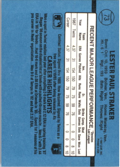 thumbnail 147  - A9178- 1988 Donruss Baseball Cards 1-250 +Rookies -You Pick- 10+ FREE US SHIP