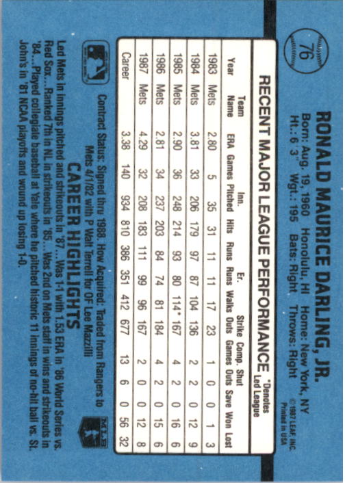thumbnail 143  - 1988 Donruss Baseball Card Pick 1-248