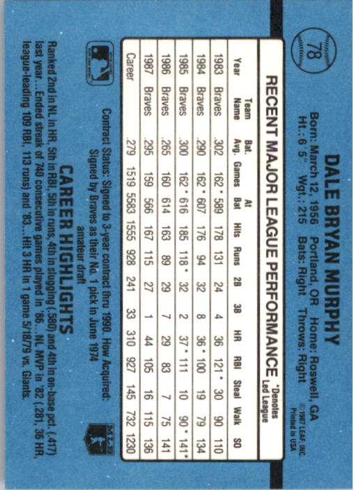 thumbnail 147  - 1988 Donruss Baseball Card Pick 1-248
