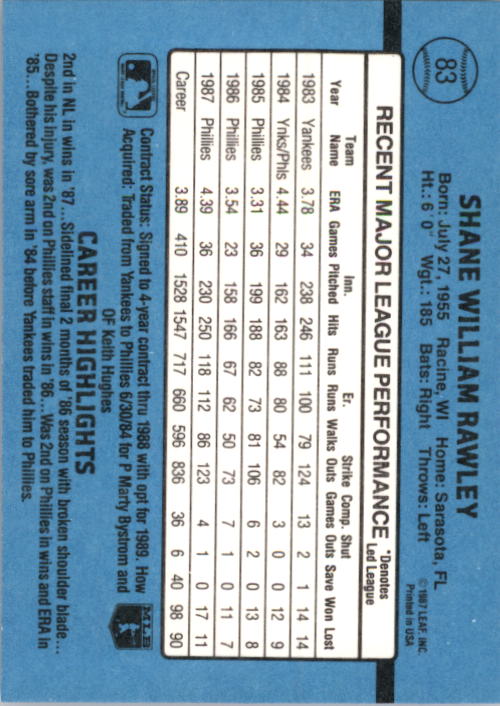 thumbnail 167  - A9178- 1988 Donruss Baseball Cards 1-250 +Rookies -You Pick- 10+ FREE US SHIP