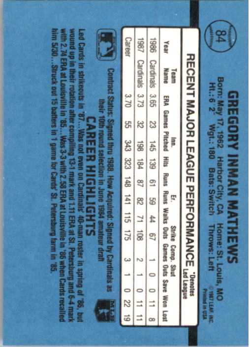 thumbnail 159  - 1988 Donruss Baseball Card Pick 1-248