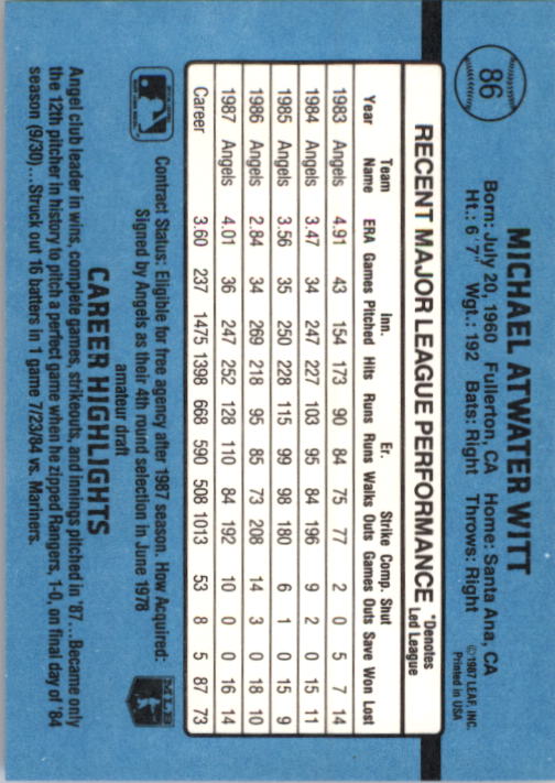 thumbnail 165  - 1988 Donruss Baseball (Cards 1-200) (Pick Your Cards)