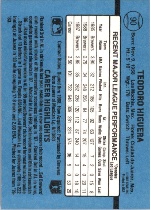 thumbnail 181  - A9178- 1988 Donruss Baseball Cards 1-250 +Rookies -You Pick- 10+ FREE US SHIP