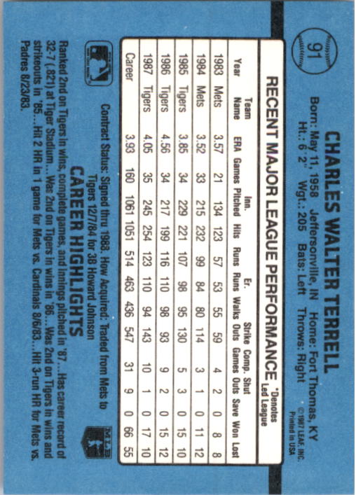 thumbnail 175  - 1988 Donruss Baseball (Cards 1-200) (Pick Your Cards)