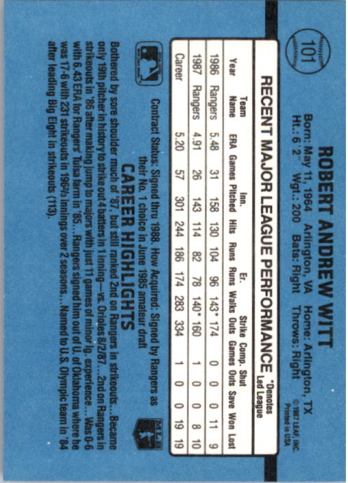 thumbnail 203  - A9178- 1988 Donruss Baseball Cards 1-250 +Rookies -You Pick- 10+ FREE US SHIP