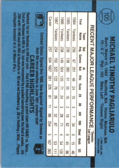 thumbnail 199  - 1988 Donruss Baseball (Cards 1-200) (Pick Your Cards)
