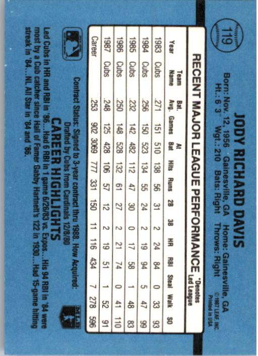 thumbnail 239  - A9178- 1988 Donruss Baseball Cards 1-250 +Rookies -You Pick- 10+ FREE US SHIP