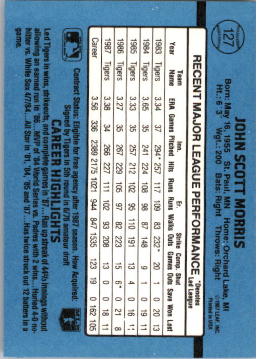 thumbnail 241  - 1988 Donruss Baseball Card Pick 1-248