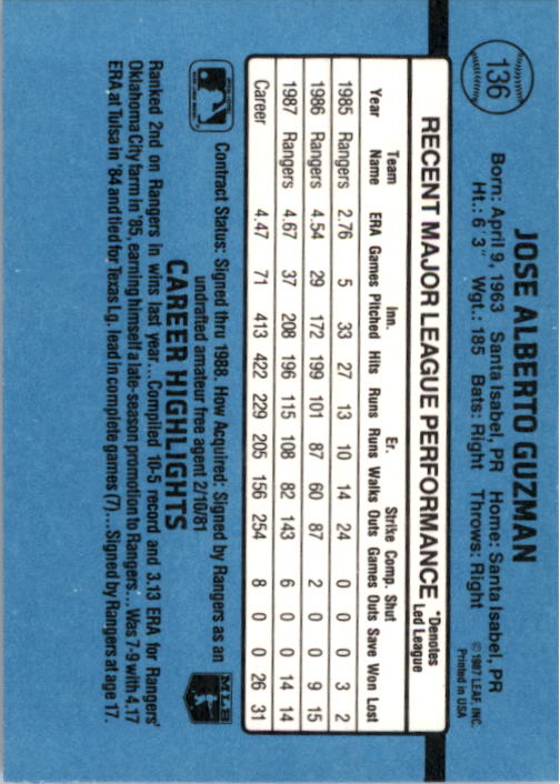 thumbnail 273  - A9178- 1988 Donruss Baseball Cards 1-250 +Rookies -You Pick- 10+ FREE US SHIP
