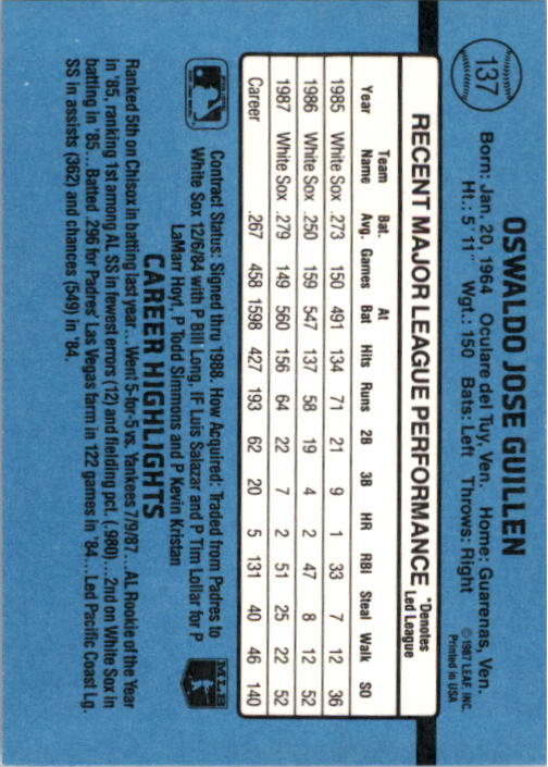 thumbnail 263  - 1988 Donruss Baseball (Cards 1-200) (Pick Your Cards)
