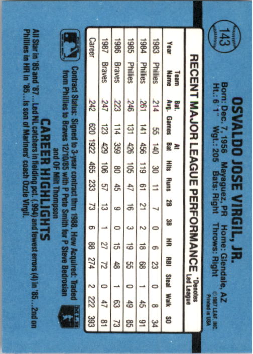 thumbnail 275  - 1988 Donruss Baseball (Cards 1-200) (Pick Your Cards)