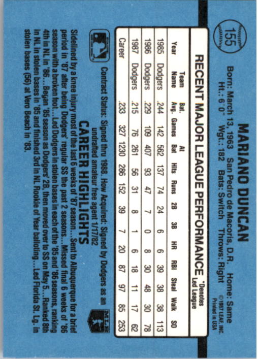 thumbnail 297  - 1988 Donruss Baseball (Cards 1-200) (Pick Your Cards)