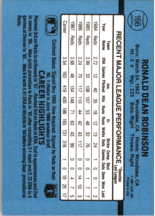 thumbnail 315  - 1988 Donruss Baseball (Cards 1-200) (Pick Your Cards)