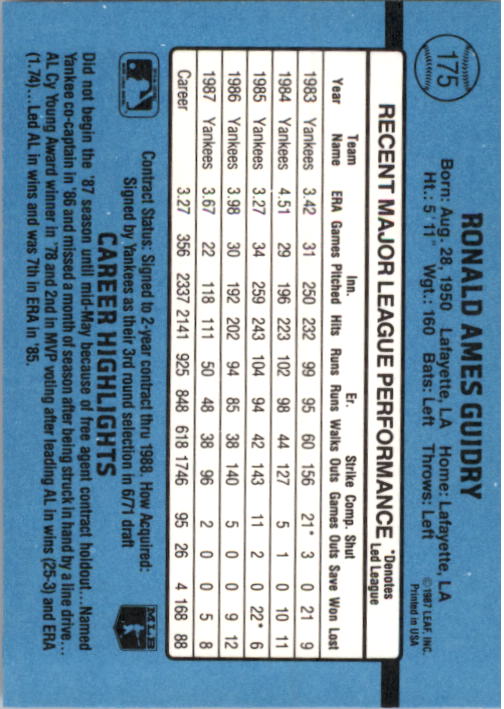 thumbnail 351  - A9178- 1988 Donruss Baseball Cards 1-250 +Rookies -You Pick- 10+ FREE US SHIP