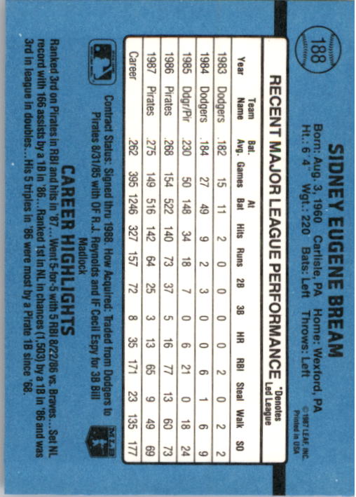 thumbnail 357  - 1988 Donruss Baseball (Cards 1-200) (Pick Your Cards)