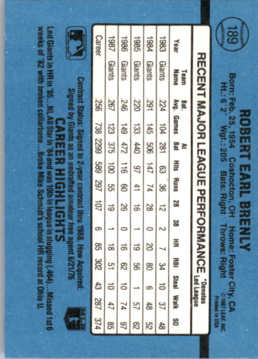 thumbnail 379  - A9178- 1988 Donruss Baseball Cards 1-250 +Rookies -You Pick- 10+ FREE US SHIP