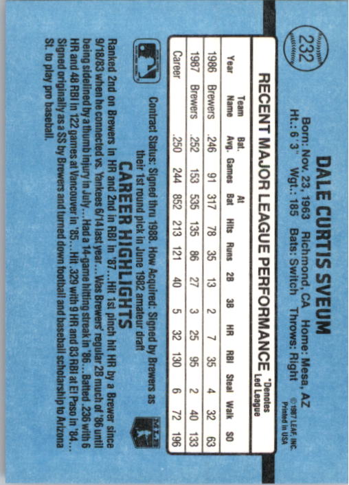 thumbnail 451  - 1988 Donruss Baseball Card Pick 1-248