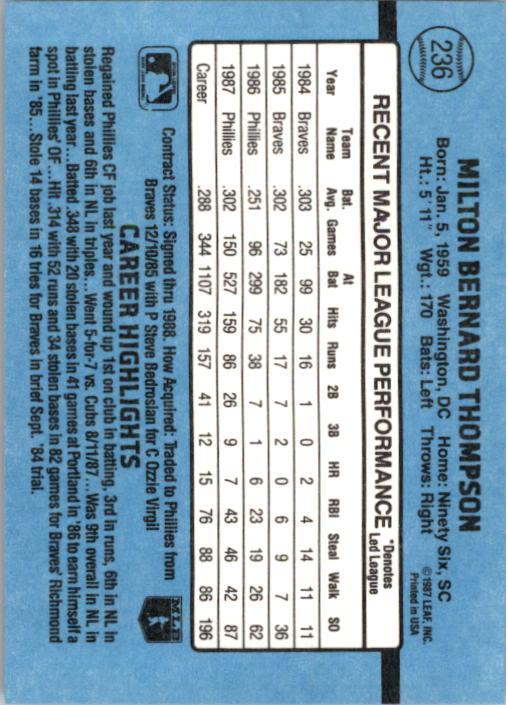 thumbnail 459  - 1988 Donruss Baseball Card Pick 1-248