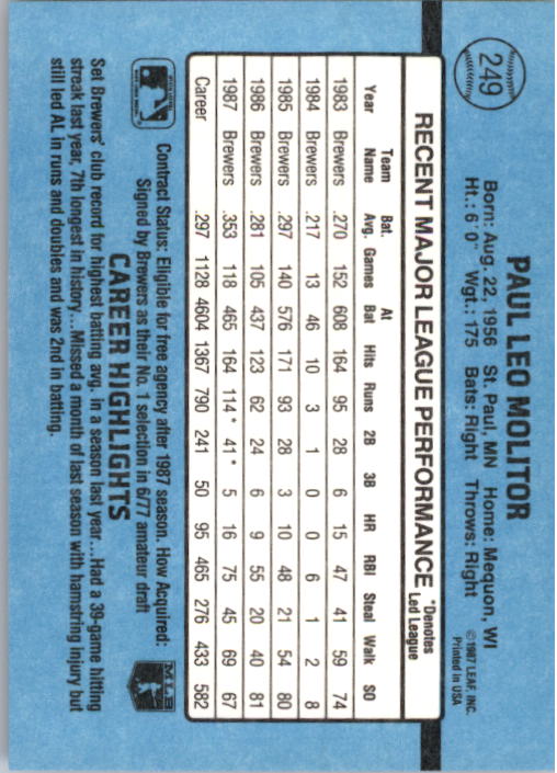 1988 Donruss #490 Tom Henke NM-MT Toronto Blue Jays - Under the