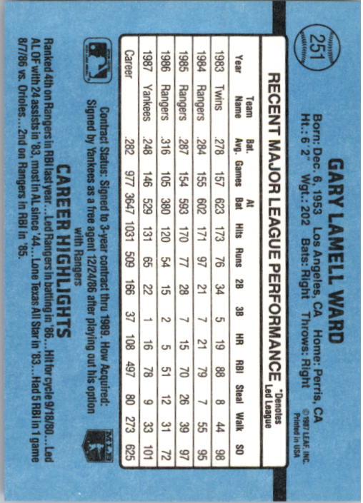 B2120- 1988 Donruss Baseball Cards 249-496 +Rookies -You Pick- 10+ FREE US SHIP - Picture 7 of 497