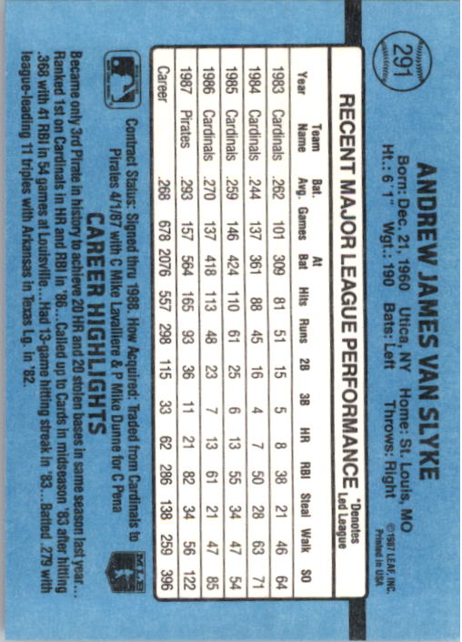 B2120- 1988 Donruss Baseball Cards 249-496 +Rookies -You Pick- 10+ FREE US SHIP - Picture 87 of 497