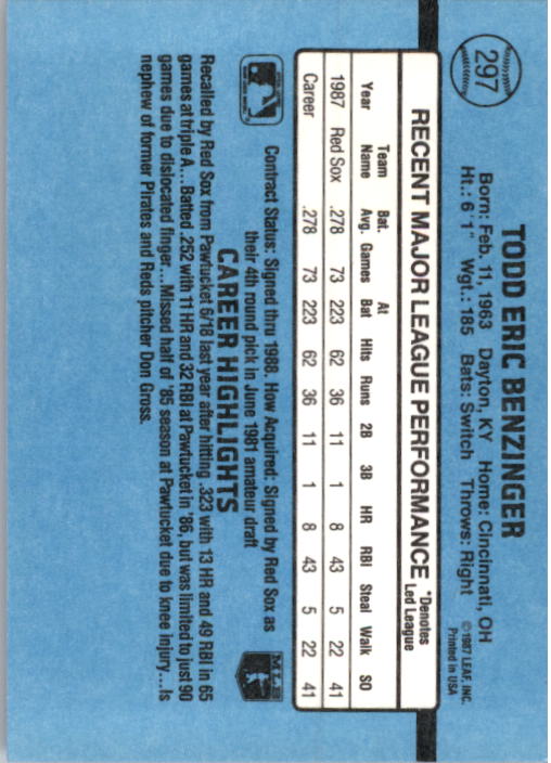 B2120- 1988 Donruss Baseball Cards 249-496 +Rookies -You Pick- 10+ FREE US SHIP - Picture 99 of 497